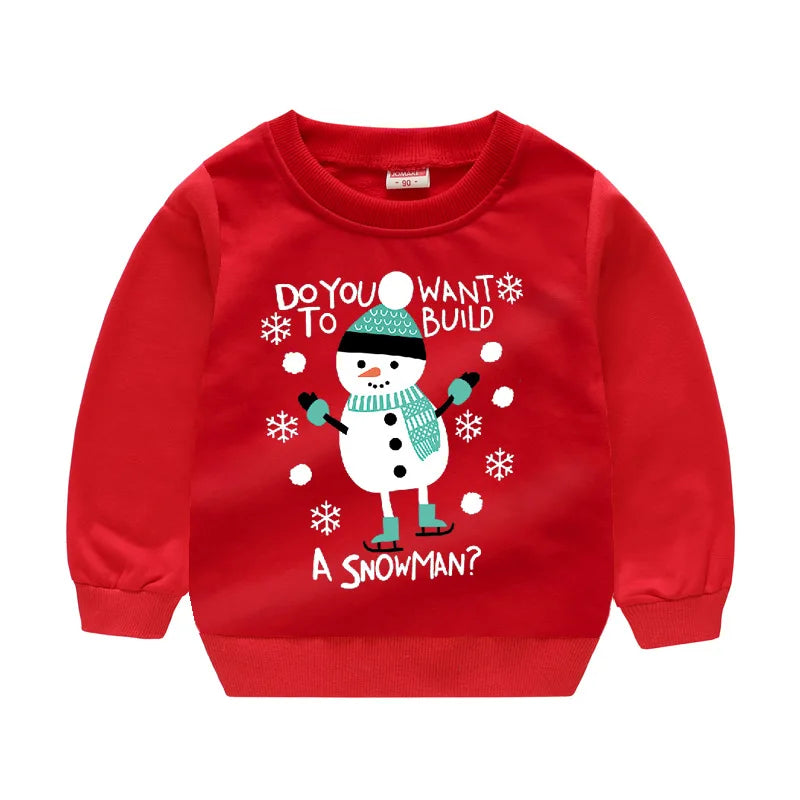 Christmas Sweater/Pullover X'mas Gift Tops Children Outfit Cotton Sweatshirts 1-6Years