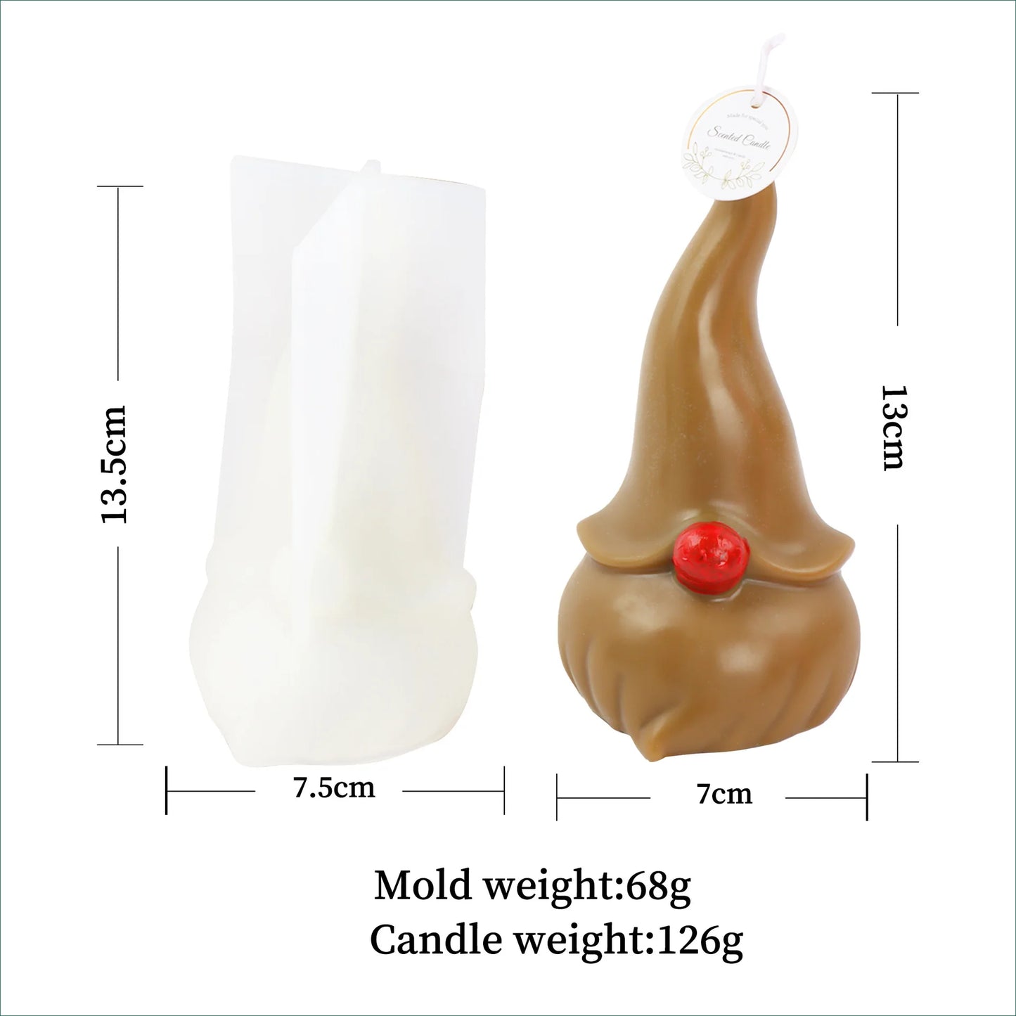 3D Christmas Tree Candle Silicone Mould DIY Christmas Candle Making Kit Handmade Soap Plaster Resin Baking Tools Holiday Gifts