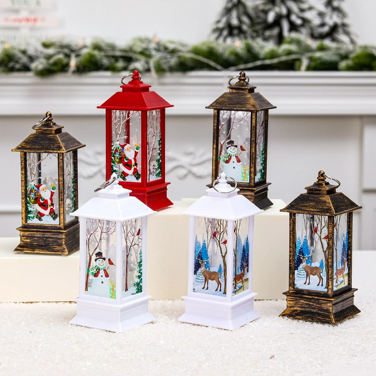 Christmas Lantern Light Merry Christmas Decorations for Home Christmas Tree Ornaments 2024 Navidad Xmas Gifts New Year 2025