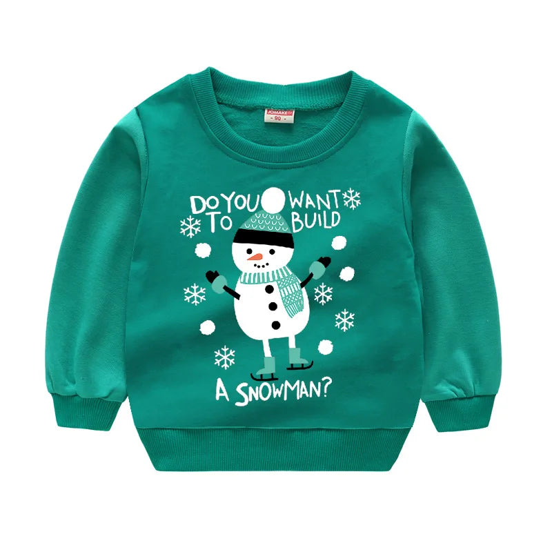 Christmas Sweater/Pullover X'mas Gift Tops Children Outfit Cotton Sweatshirts 1-6Years