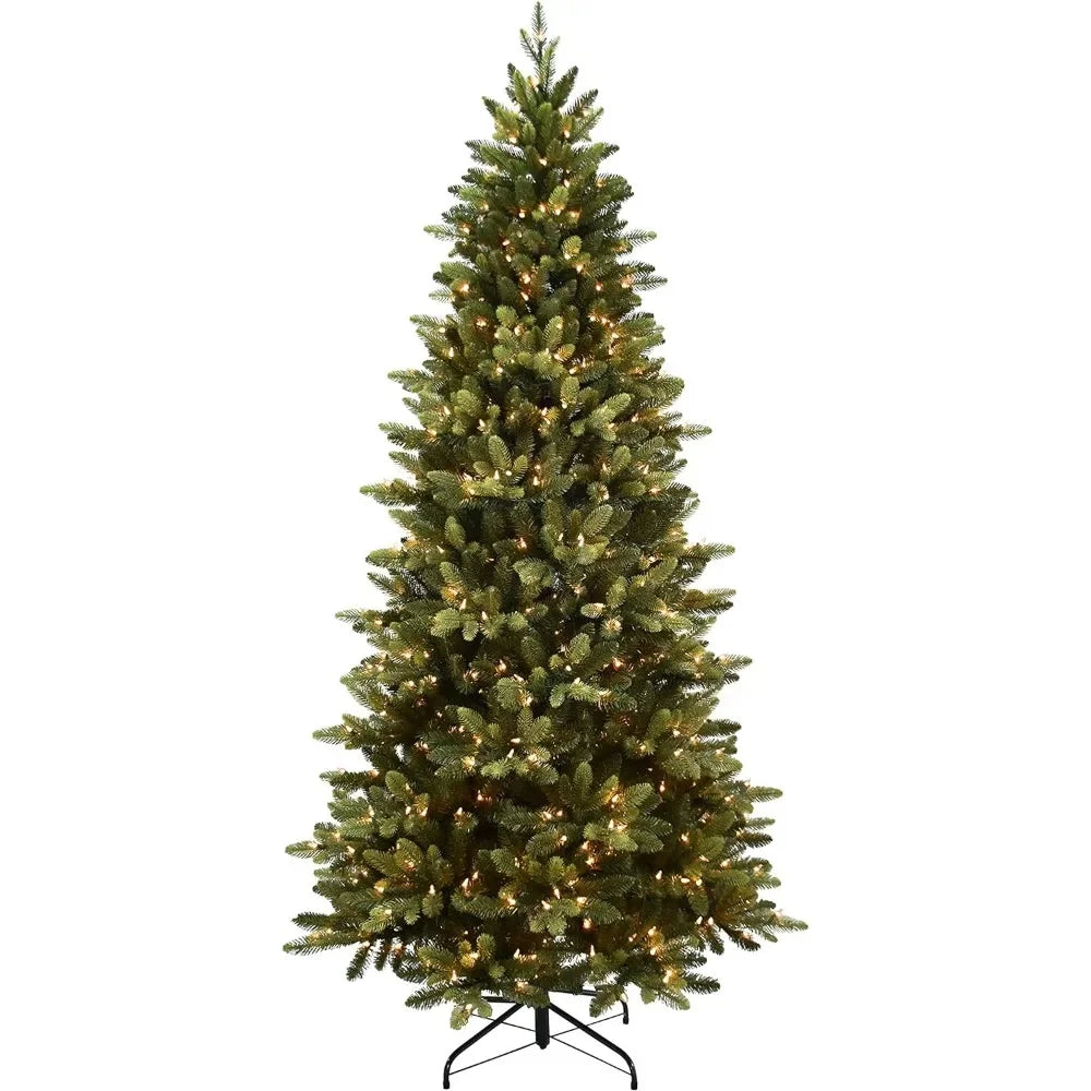 Pre-Lit 7.5' Slim Westford Spruce Artificial Christmas Tree with 500 Lights, Green