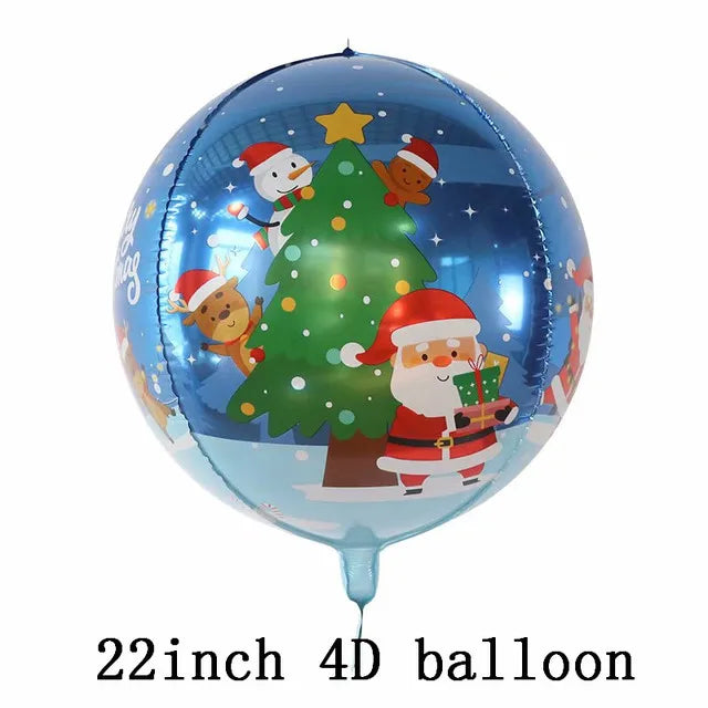 Foil Balloons - Snowman Santa Claus Balloons Christmas Tree Decoration Home Xmas Party New Year