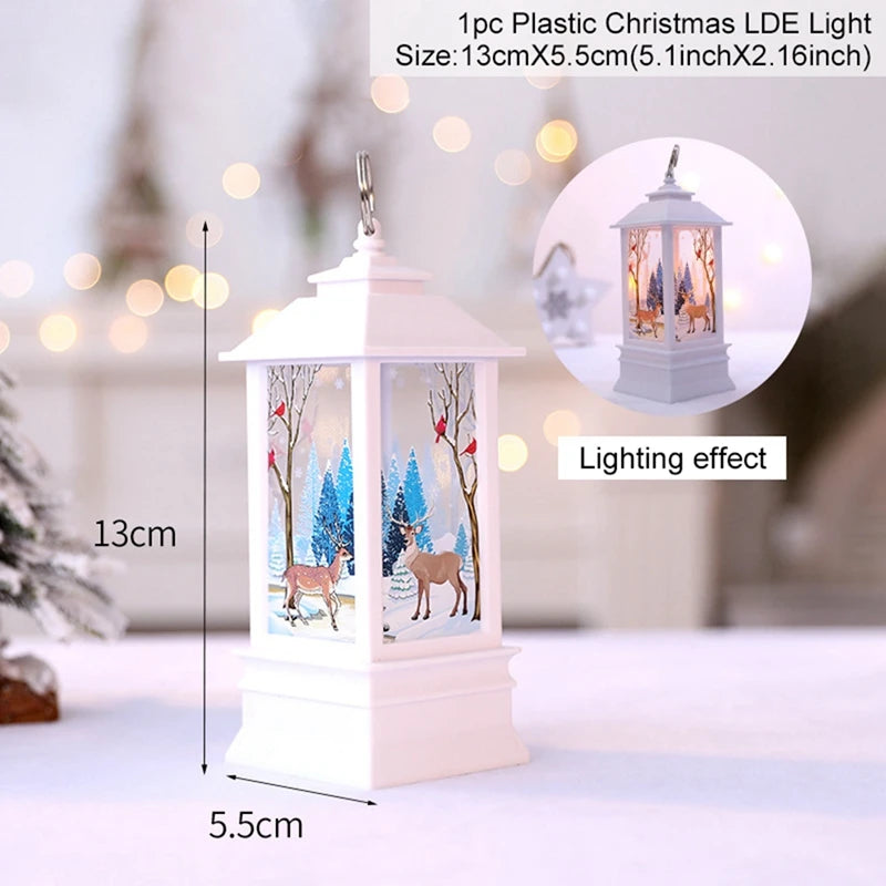 Christmas Lantern Light Merry Christmas Decorations for Home Christmas Tree Ornaments 2024 Navidad Xmas Gifts New Year 2025