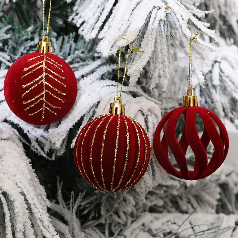 6pcs/box Christmas Balls Christmas Tree Hanging Ornaments High Quality Xmas Tree Ball Christmas Decoration 2024 Noel Navidad