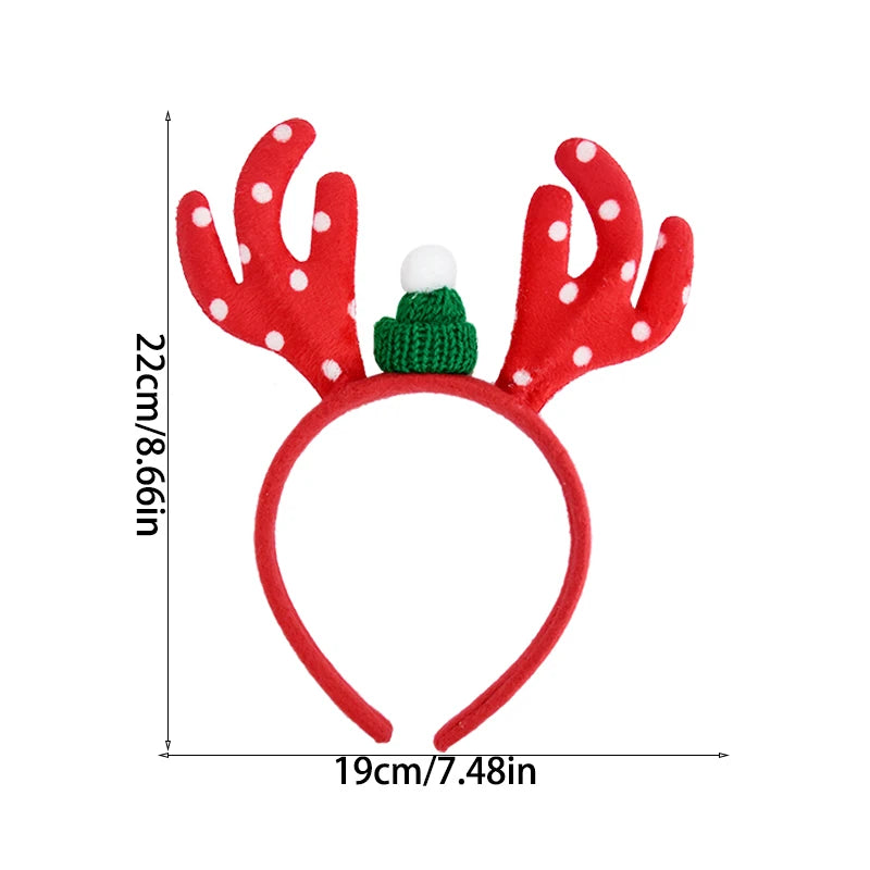 Christmas Headband Kids Adult Santa Claus Elk Xmax Tree Hair Accessories Photo Props Christmas Decoration 2024 New Year Gifts