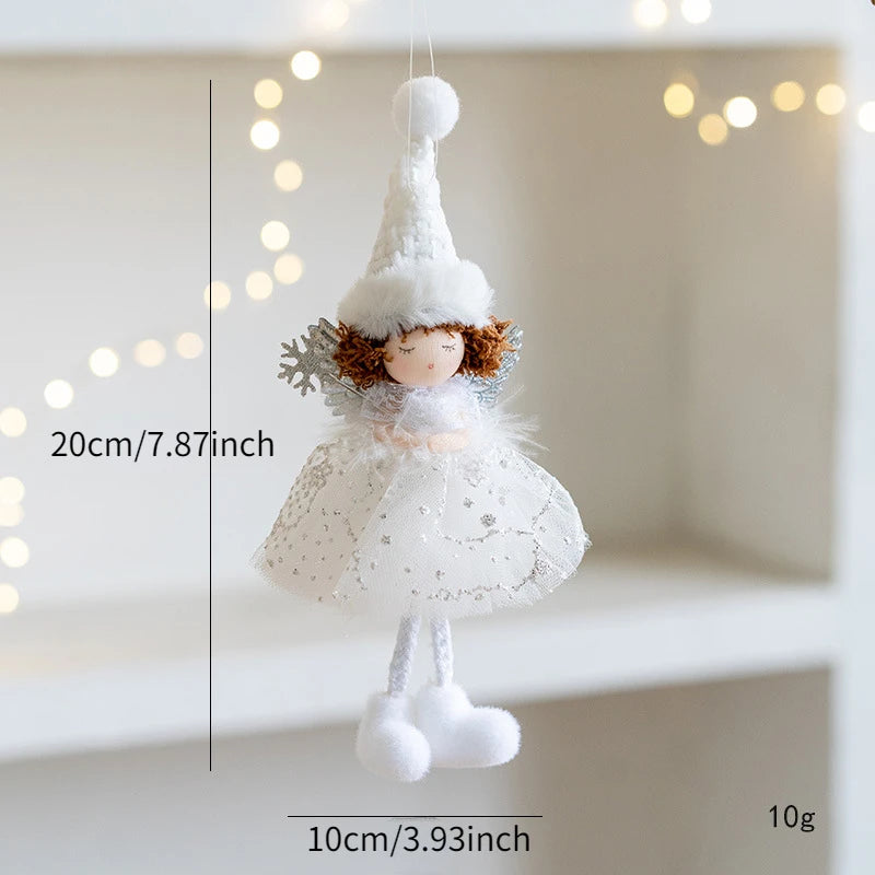 Christmas Tree Pendant Plush Hanging Xmas Decoration Charms New Year Gifts