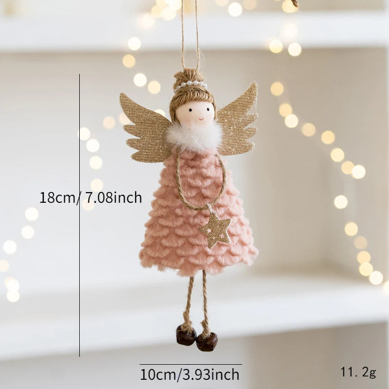 Christmas Tree Pendant Plush Hanging Xmas Decoration Charms New Year Gifts