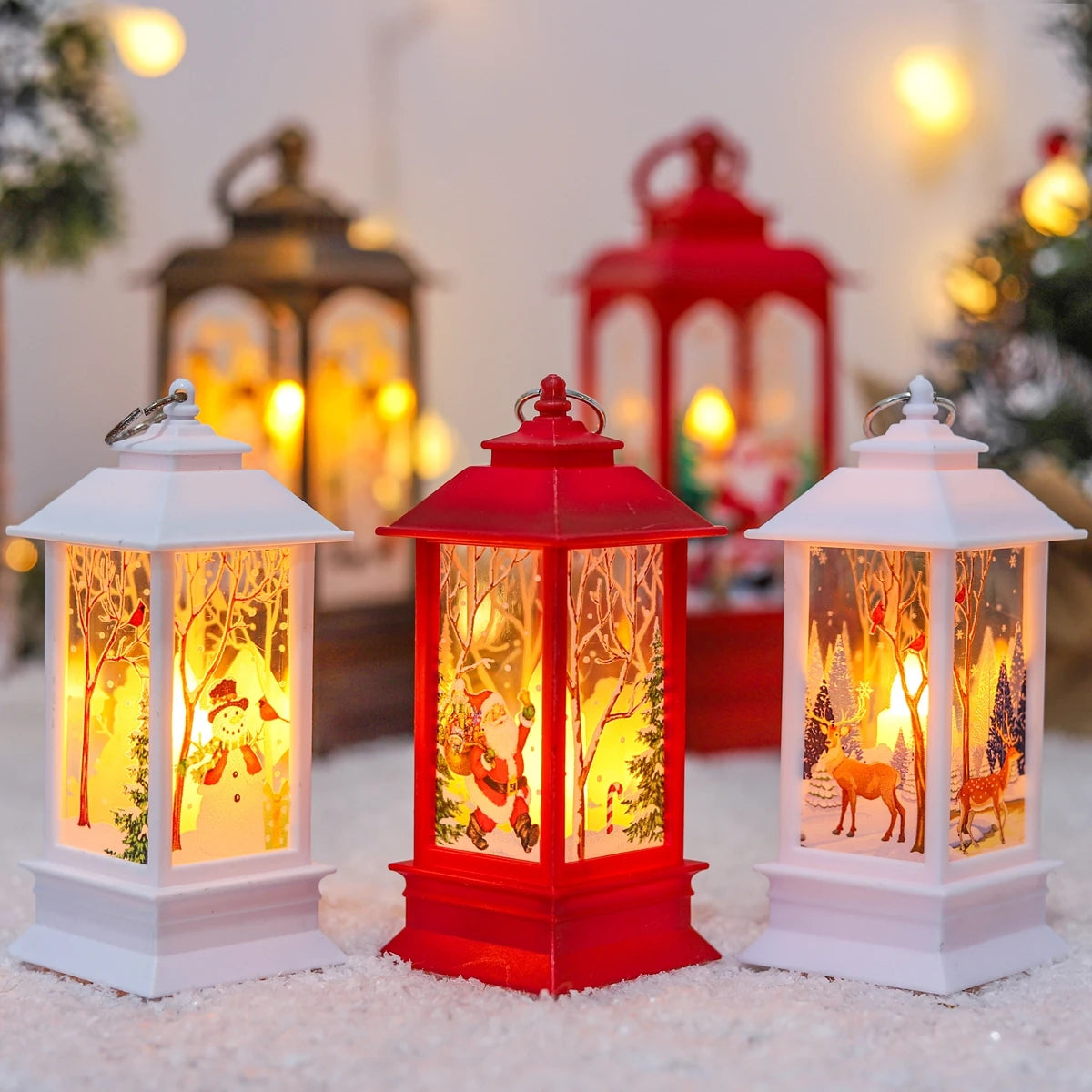 Christmas Lantern Light Merry Christmas Decorations for Home Christmas Tree Ornaments 2024 Navidad Xmas Gifts New Year 2025