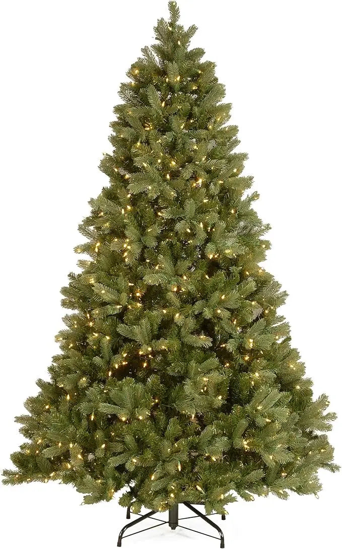 Pre-Lit 'Feel Real' Artificial Full Down swept Christmas Tree, Green, Douglas Fir, White Lights, Includes  Christmas