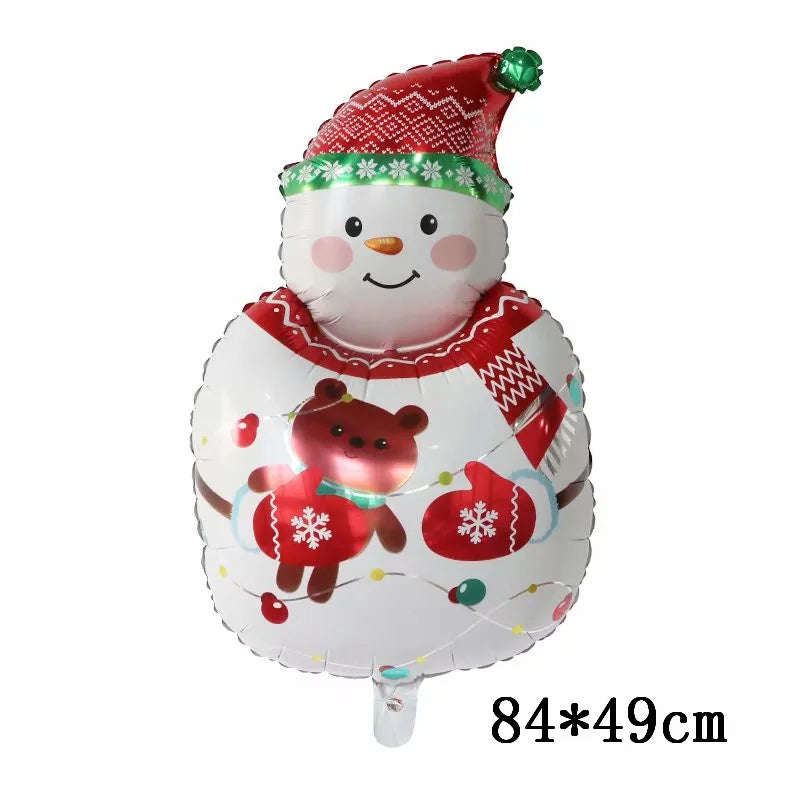 Foil Balloons - Snowman Santa Claus Balloons Christmas Tree Decoration Home Xmas Party New Year