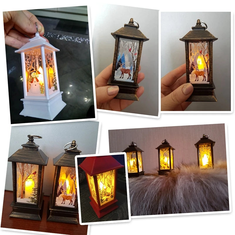 Christmas Lantern Light Merry Christmas Decorations for Home Christmas Tree Ornaments 2024 Navidad Xmas Gifts New Year 2025