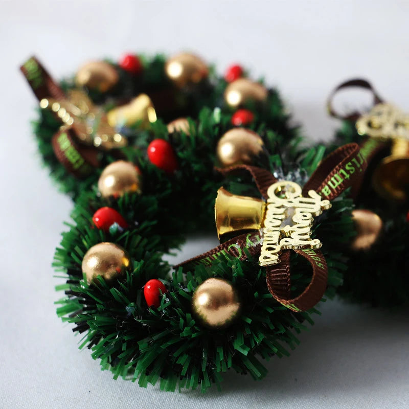 1pc Miniature Wreath Doll House Christmas Tree Decoration Dollhouse Accessories