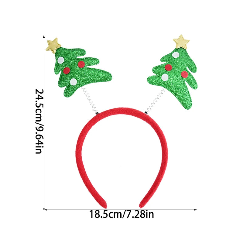 Christmas Headband Kids Adult Santa Claus Elk Xmax Tree Hair Accessories Photo Props Christmas Decoration 2024 New Year Gifts