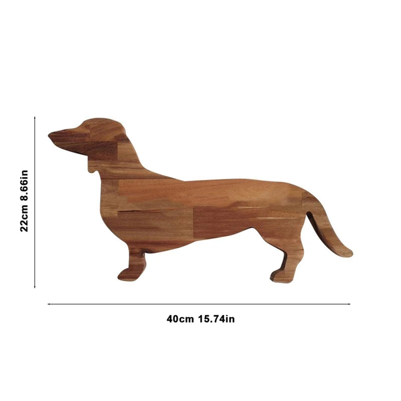 15.7 Inch Dachshund Dog Dinner Plate Cheese Board Cutting Charcuterie Board Cute Christmas Dinner Durable