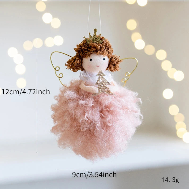 Christmas Tree Pendant Plush Hanging Xmas Decoration Charms New Year Gifts