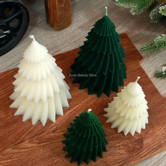 3D Christmas Tree Candle Silicone Mould DIY Christmas Candle Making Kit Handmade Soap Plaster Resin Baking Tools Holiday Gifts