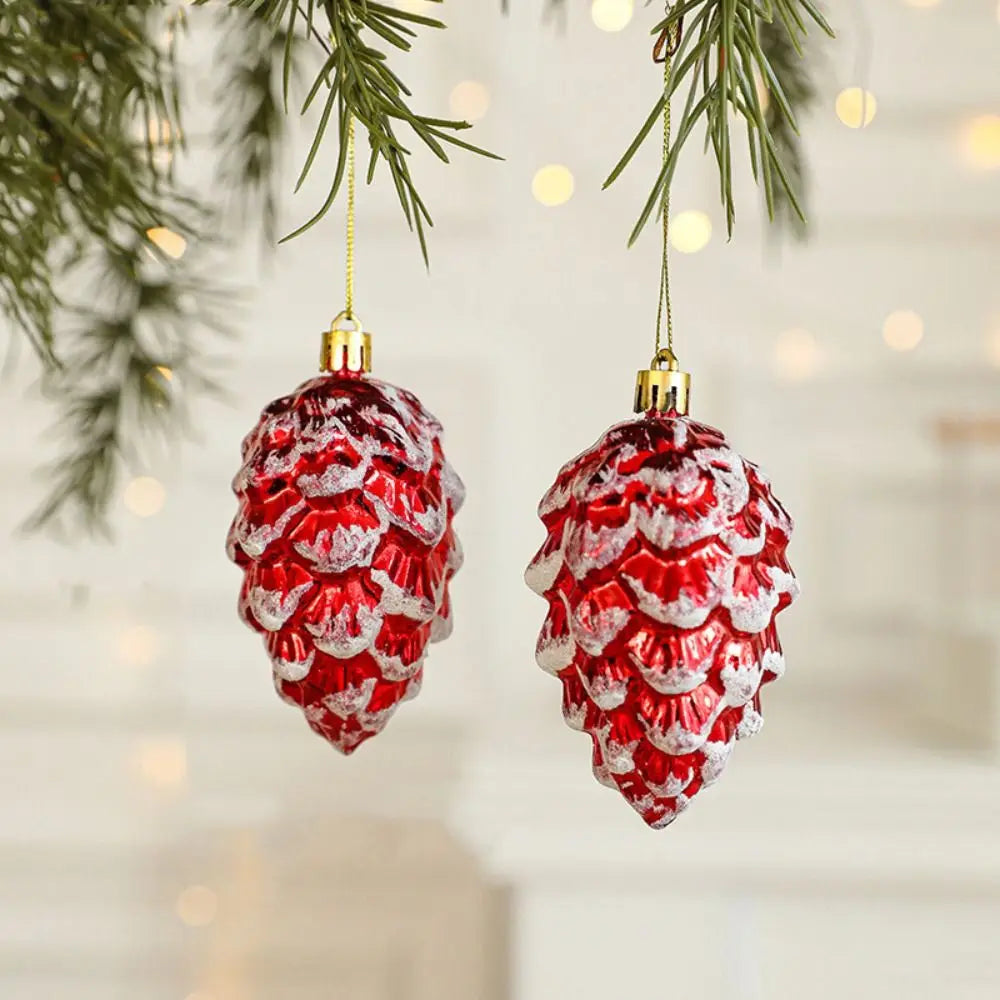 2PCS Red&white Christmas Hanging Decoration Santa Clause Camera Owl Xmas Ornament Ball Shopwindow Plastic Xmas Baubles