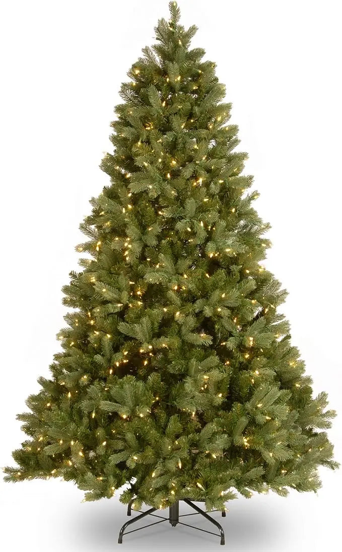 Pre-Lit 'Feel Real' Artificial Full Down swept Christmas Tree, Green, Douglas Fir, White Lights, Includes  Christmas