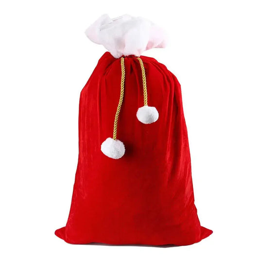 1Pc Santa Claus Sack Stocking Big Gift Bags Christmas Day Decoration Flannel Large Christmas Drawst Bag Xmas Gift Bags