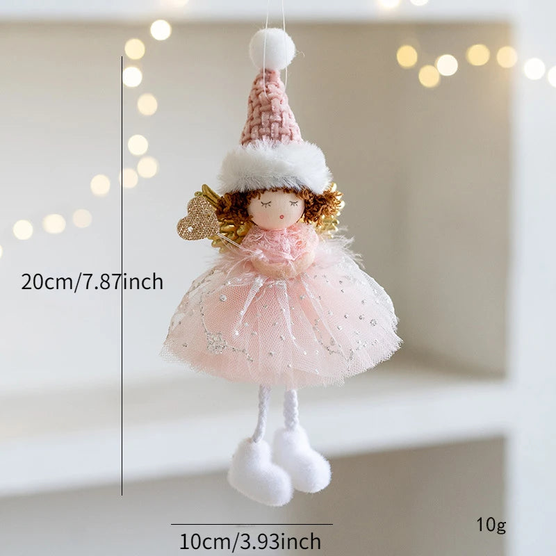 Christmas Tree Pendant Plush Hanging Xmas Decoration Charms New Year Gifts