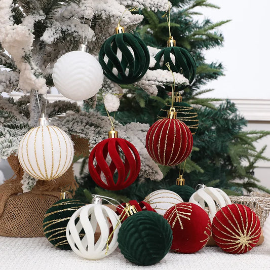 6pcs/box Christmas Balls Christmas Tree Hanging Ornaments High Quality Xmas Tree Ball Christmas Decoration 2024 Noel Navidad