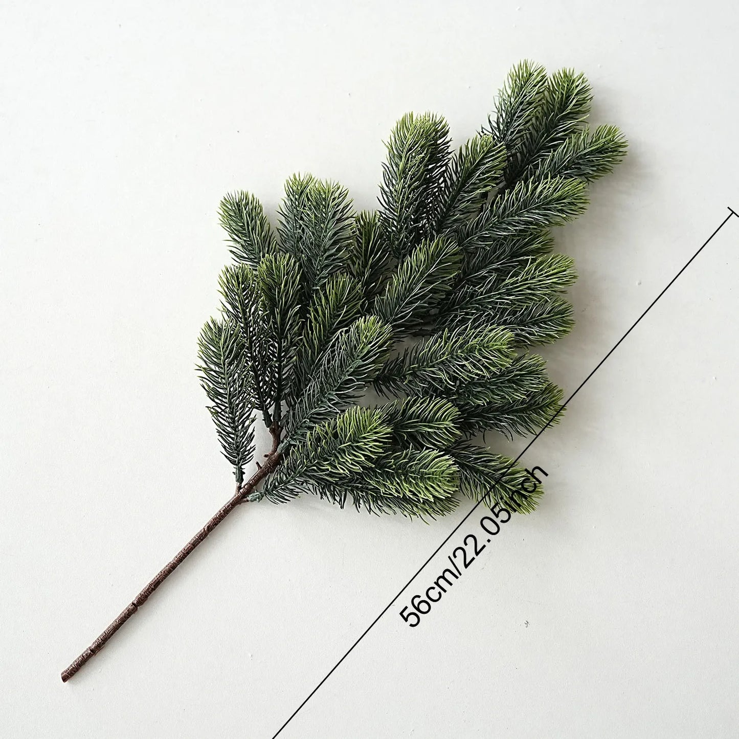 Artificial Pine Needles Branches Christmas Fake Snowy Pine Picks Twigs Winter Sprays Greenery Stems for Xmas Tree Garlands Decor