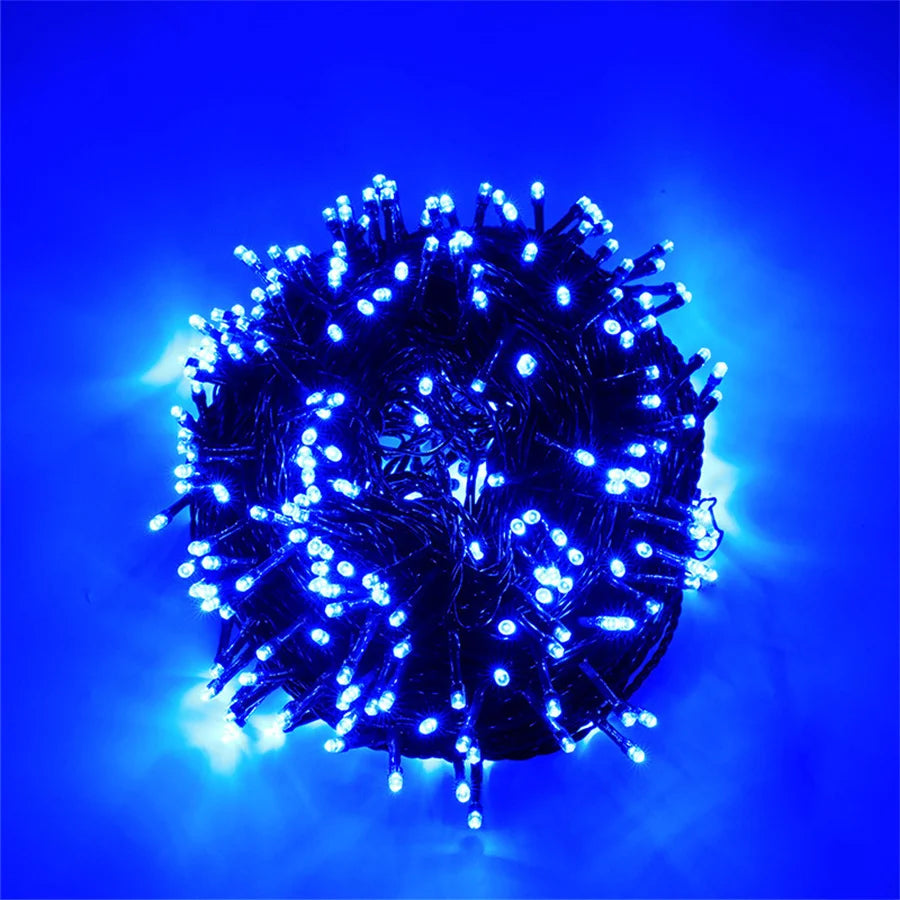 20M 30M 50M Waterproof LED String Lights Outdoor 8 Modes Christmas Garland Fairy Lights for Garden Party Wedding Xmas Tree Decor