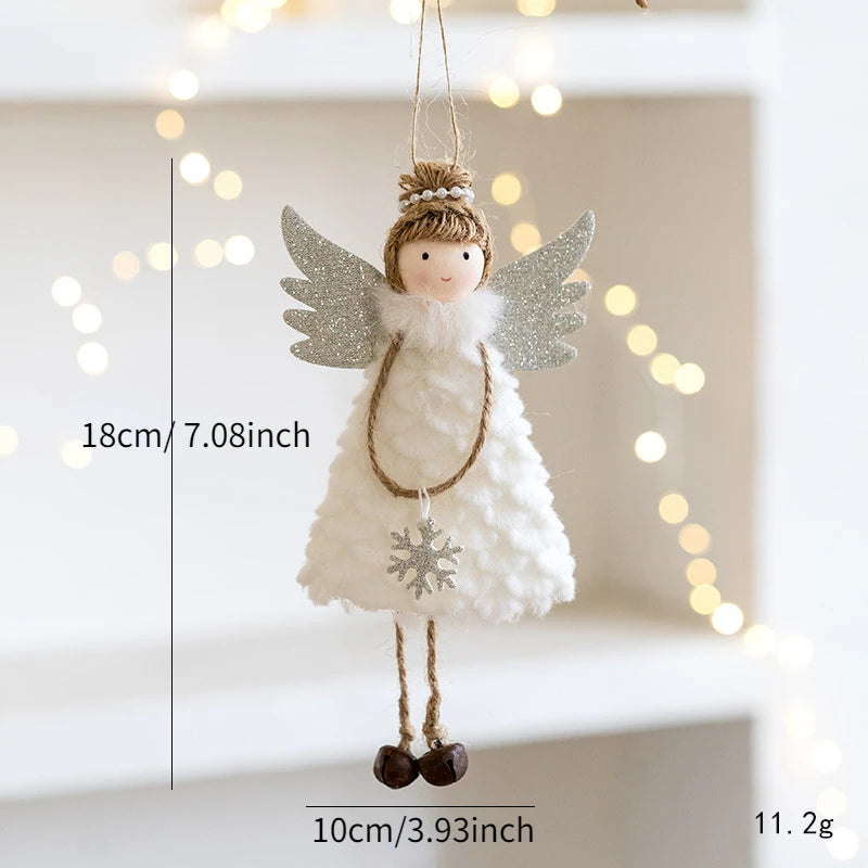 Christmas Tree Pendant Plush Hanging Xmas Decoration Charms New Year Gifts