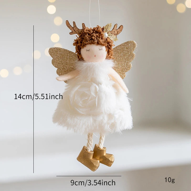 Christmas Tree Pendant Plush Hanging Xmas Decoration Charms New Year Gifts