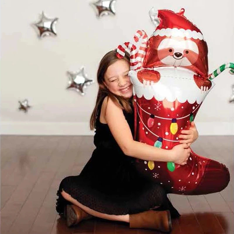 Foil Balloons - Snowman Santa Claus Balloons Christmas Tree Decoration Home Xmas Party New Year