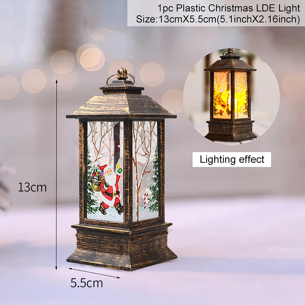 Christmas Lantern Light Merry Christmas Decorations for Home Christmas Tree Ornaments 2024 Navidad Xmas Gifts New Year 2025