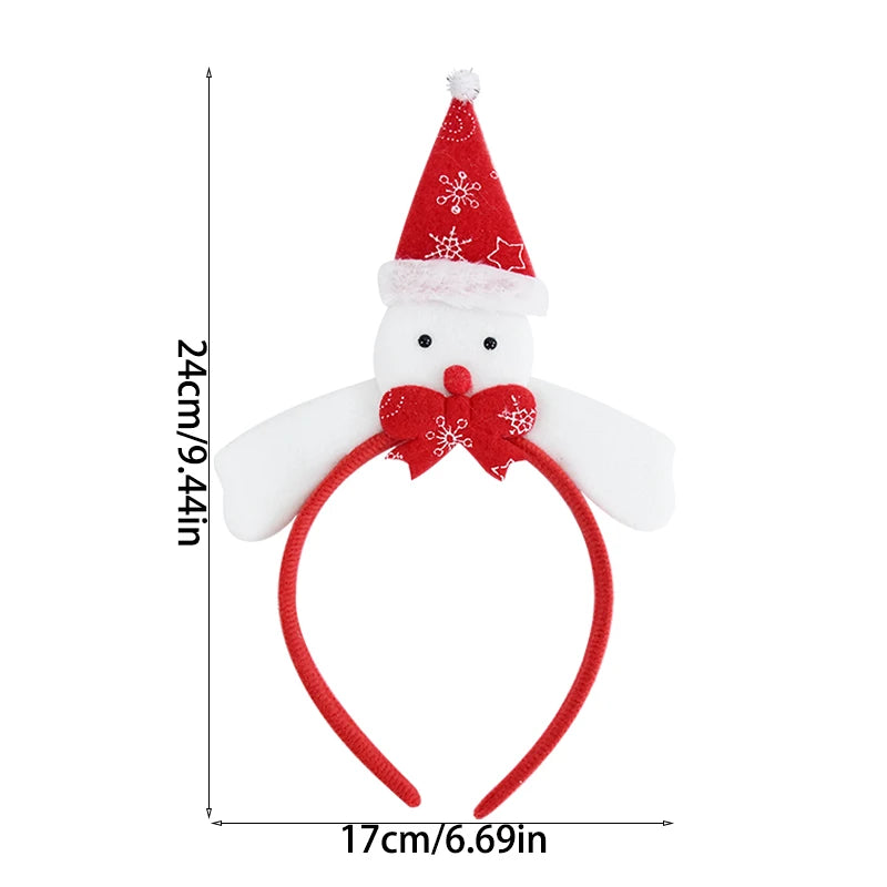 Christmas Headband Kids Adult Santa Claus Elk Xmax Tree Hair Accessories Photo Props Christmas Decoration 2024 New Year Gifts