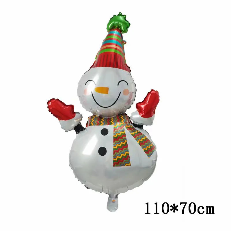 Foil Balloons - Snowman Santa Claus Balloons Christmas Tree Decoration Home Xmas Party New Year