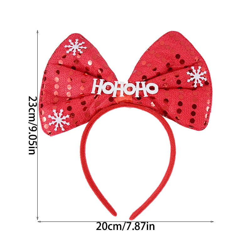 Christmas Headband Kids Adult Santa Claus Elk Xmax Tree Hair Accessories Photo Props Christmas Decoration 2024 New Year Gifts