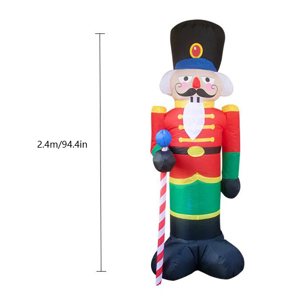 2024 Christmas Decoration Inflatables Beach Snowman with LED for Xmas Party Indoor Outdoor Courtyard Props Ornament Toy