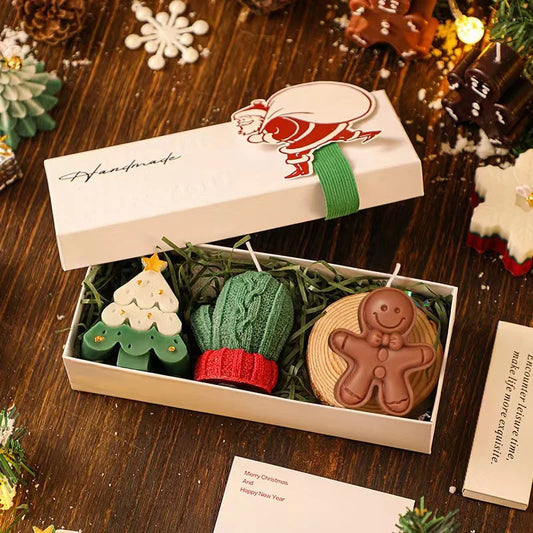 Cartoon gingerbread man senior sense aromatherapy candles Christmas tree scented ornaments deer shape companion gift gift set