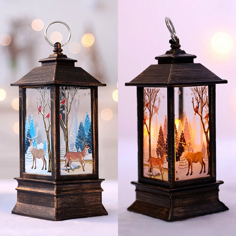 Christmas Lantern Light Merry Christmas Decorations for Home Christmas Tree Ornaments 2024 Navidad Xmas Gifts New Year 2025