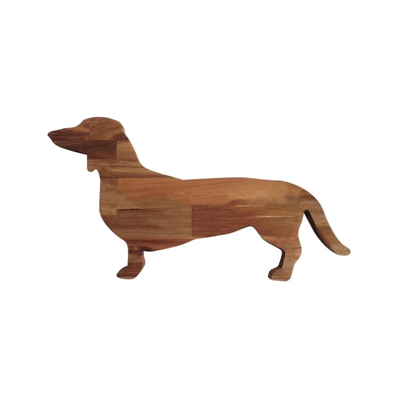 15.7 Inch Dachshund Dog Dinner Plate Cheese Board Cutting Charcuterie Board Cute Christmas Dinner Durable