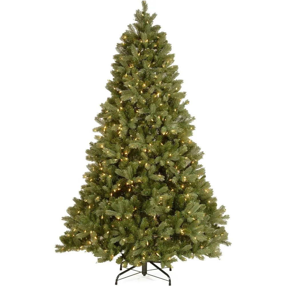 Pre-Lit 'Feel Real' Artificial Full Down swept Christmas Tree, Green, Douglas Fir, White Lights, Includes  Christmas