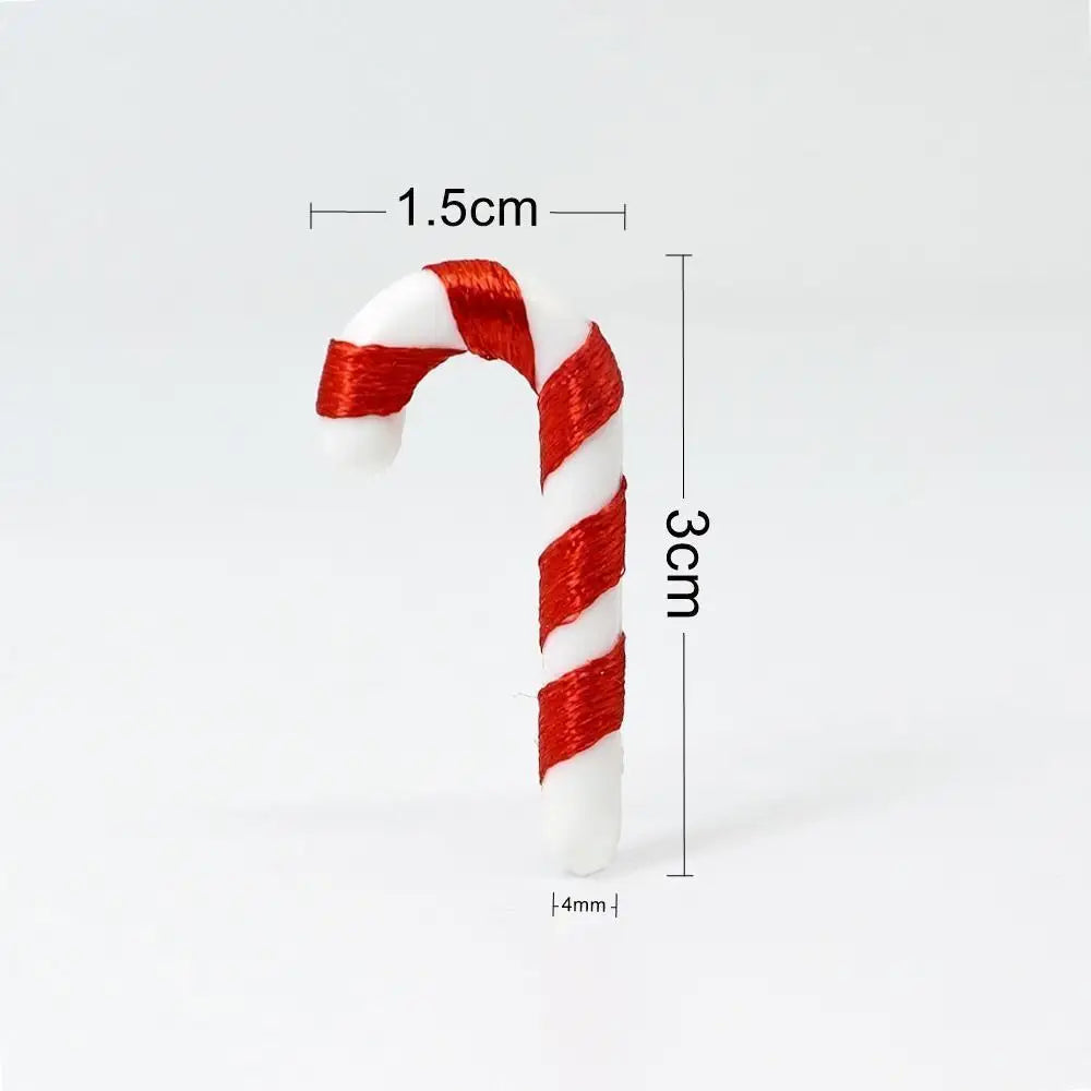 20Pcs Mini Candy Cane Christmas Tree Decoration Xmas Pendant DIY Home Decor Merry Christmas New Year Navidad Children Toy Gift