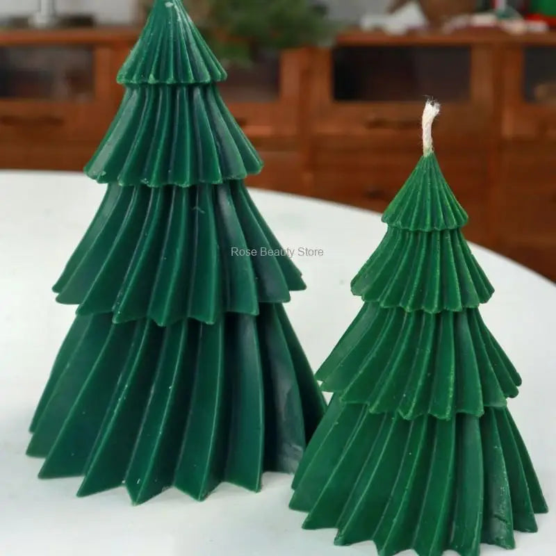 3D Christmas Tree Candle Silicone Mould DIY Christmas Candle Making Kit Handmade Soap Plaster Resin Baking Tools Holiday Gifts