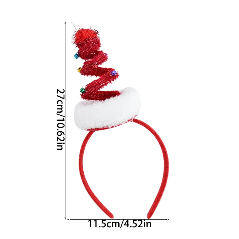 Christmas Headband Kids Adult Santa Claus Elk Xmax Tree Hair Accessories Photo Props Christmas Decoration 2024 New Year Gifts