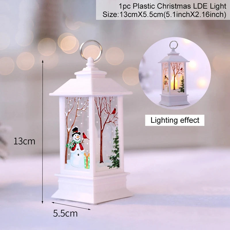 Christmas Lantern Light Merry Christmas Decorations for Home Christmas Tree Ornaments 2024 Navidad Xmas Gifts New Year 2025