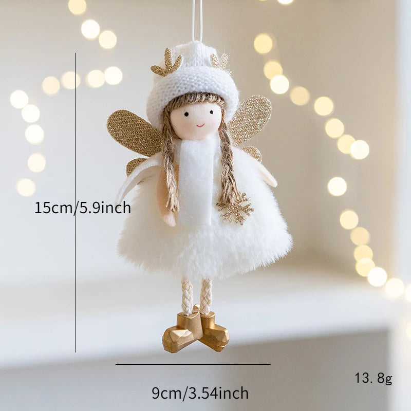 Christmas Tree Pendant Plush Hanging Xmas Decoration Charms New Year Gifts