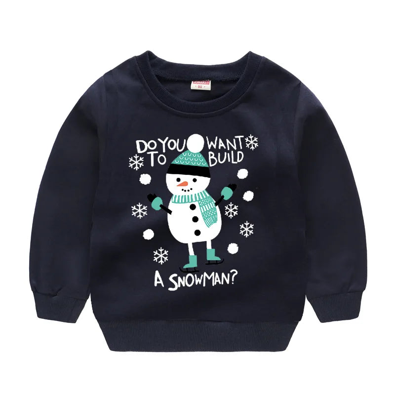 Christmas Sweater/Pullover X'mas Gift Tops Children Outfit Cotton Sweatshirts 1-6Years