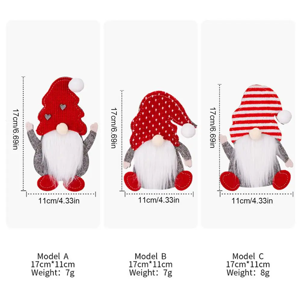 3pcs Christmas Cutlery Bag Knife Fork Tableware Holders Pocket Gnomes Christmas Dinner Table Ornaments Navidad Decorations