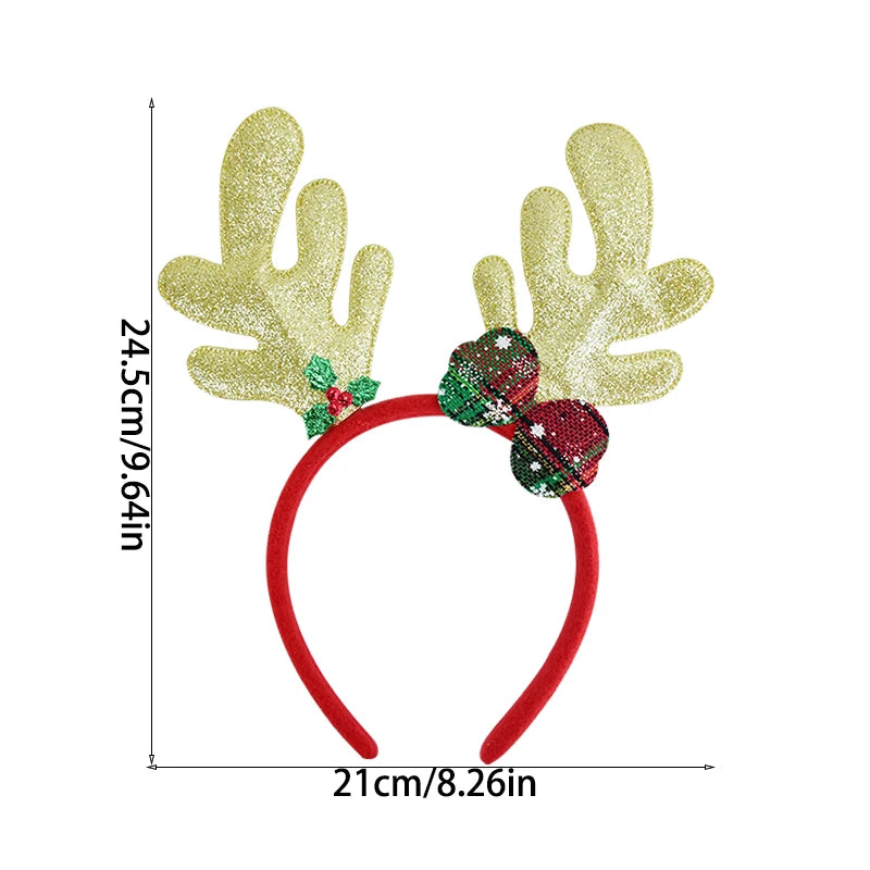 Christmas Headband Kids Adult Santa Claus Elk Xmax Tree Hair Accessories Photo Props Christmas Decoration 2024 New Year Gifts